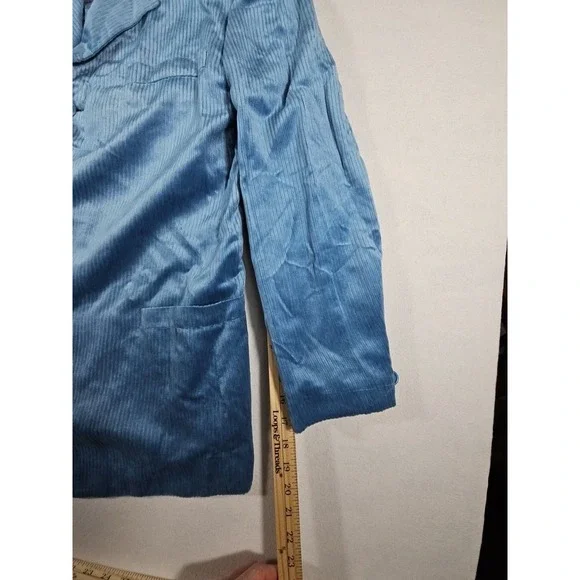 Vintage Gianni Versace Blue Corduroy Suit Jacket Size 52 Made In Italy